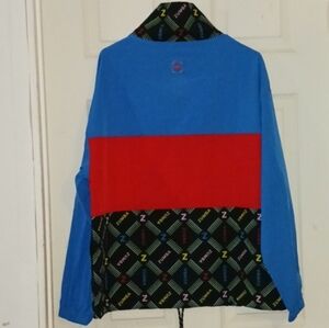 Colorful Jacket with Red and Blue Accents